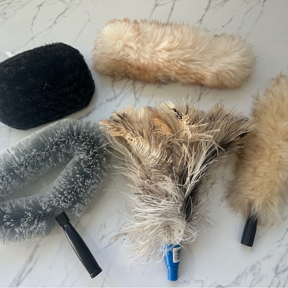 Feather Duster with Blue Handle